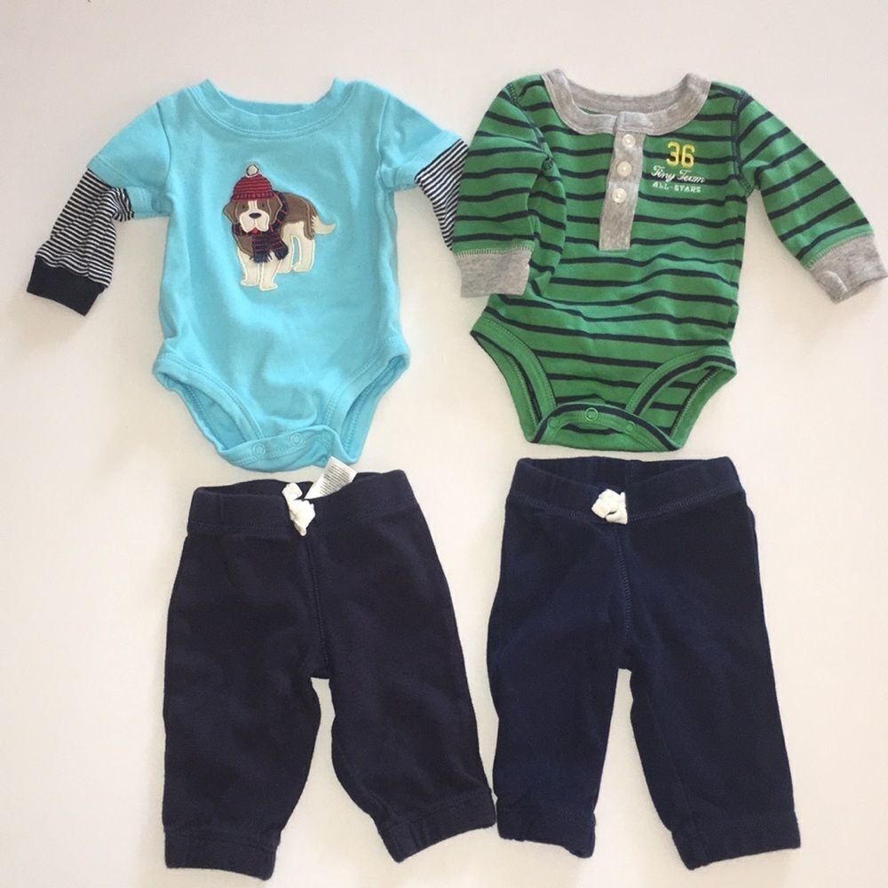 Carter’s bodysuits & pants boys newborn NB